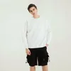 Camicie da uomo 360 grammi maglione fuori spalla più fitta velluto in velluto solido vuoto oversize t-shirt marchio di marea sciolta