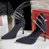 Boots Stretch Ankle Womans Pointed Toe Short Heels Snake Catwalk Stiletto Shoes Casual Fall Party Skirt 230818