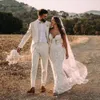 Robes De Mariée Sirène En Dentelle MordernSpaghetti Strap Dos Nu Trompette Sans Manches Robe De Casamento