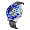 Нарученные часы Классические голубые мужчины смотрят автоматические механические наручные часы мужские водонепроницаемые из нержавеющей стали часы Man 2023 Подарок