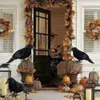 Other Event Party Supplies Small Simulation Fake Bird Realistic Halloween Black Crow Model Home Decoration Animal Scary Toys Eye catching Lightweight 230818