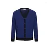 남자 스웨터 "고급 패션 : 단색 v- 넥 가디건 겨울 긴팔 따뜻한 스웨터 클래식 캐주얼 재킷"