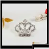 Broches Broches Vêtement Décoratif Cristal Pour Les Femmes De Mariée Brillant Strass Couronne Robe Pin Zdms5 Pins O6Dth Drop Delivery Bijoux Dha6L