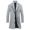 Mens Wool Blends Overcoat Coat Outwear Long Sleeve Trench Coats Jacket Stylish Elegant Pocket Winter Slim Men 230818