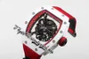 RMF 055 MENS ORGHIO RMUL2 RMUL2 GUILA CERAMICA BIANCA MECCANICA VITE GRIGHE SCHETTRO SCHELETRO REDA ROSSO RED REDA ANELLO NYLON NYLON CINNO SUPER EDITION ETERNITY OROLOGI