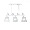 Pendant Lamps Cross-border Nordic Style Personality Creativity Three-headed Bird Chandelier Dining Room Living Study Bedroom Glass