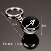 Keychains Lanyards Fashion Glass Ball Anhänger Keychain Zigy Erstpersonalisierte Buchstabenname Schlüsselkette für Frauen und Mann Schmuck Acc SMTGJ