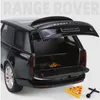 Model Diecast duży rozmiar 1 18 Land Range Rover SUV METAL CAR TOBY Off Road Pojazdy Dźwięk i lekki prezent dla dzieci 230818