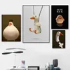 Płócienne malowanie kreskówek kaczki humor zwierzęcy plakaty kaczki i grafika ścienna zdjęcie urocze pokój dla dzieci malowanie wystroju domu bez ramy wo6