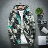 Mens Jackets Men Bomber Jacket Thin Slim Long Sleeve Camouflage Military Hooded Windbreaker Zipper Outwear Army Brand Clothing 230818