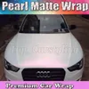Premium Satin perle blanc à rose Wrap Wrap avec Air Release Pearlescent Matt Film Car Wrap style graphique 1 52x20m Roll1837