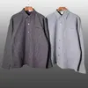 Mäns casual skjortor 2023autumn retro kontrast färgplädet långa ärmar denim skjorta hög kvalitet män camisa maskulina semester klädklänning