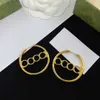 Brincos de luxo Brincos de argola Brincos de designer Brincos de garanhão Earing dourado Big Circle Classic Acessórios Jóias de designer para notar o presente do dia dos namorados