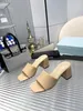 Designer Heel Sandals Sandal Womens Women for Slippers Slide Flip Flops Luxury Flat Thick Bottom Embroidery Printed Rubber Dress Shoes platform 0815