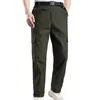 Men's Pants Men Long Trousers Spring Cargo Comfortable Stylish Straight With Multiple Pockets Breathable Soft For Casual