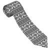 Laço amarra o padrão tribal preto e branco amarre para homens mulheres acessórios para roupas de gravata