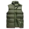 Men's Vests Custom Your Logo Zipper Warm Vest Own Design Casual Sports Stand Collar Sleeveless Jacket DIY Winter Down Waistcoat