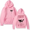 Men's Hoodies Sweatshirts Cactus Jack Hoodie Men Women Doublesided Print LOOK MOM I CAN FLY Unisex Fashion Hip Hop Streetwear 230818F1EU