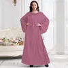 Ethnic Clothing Muslim Dress Women Basic Middle Eastern Turkey Solid Large Size Multi-color Robe Women's Abaya Party Dresses