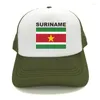 Boll Caps Suriname Trucker Cap Summer Men Cool Country Flag Hat Baseball Unisex Outdoor Mesh Net