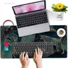 Podkładki myszy Złote zielone liście palmowe podkładka myszy XL duże niestandardowe domowe mousepad xxl Playmat dywan nie poślizg miękki myszy r230819