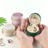 Jewelry Pouches Mini Round Velvet Box For Travel Earrings Necklace Storage Ring Zipper Portable Organizer Joyero