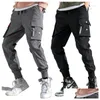 Herenbroeken heren dun een dunne ontwerp mannen broek joggen militaire vracht casual werkbaan zomer plus size joggers kleding yjj009 drop del dh34q