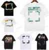 Men's T-shirts 2023fashion Luxurys Offes Clothing Mens Tee Shirts and Women Loose Tees Tops Man Casual Street Graffiti Shirt Sweatshirtoff T-shirts Offs White