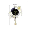 Orologi da parete digitale orologio grande soggiorno moderno soggiorno oro grande design in metallo semplice semplice decorazione vintage zy50gz