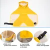 개 의류 레인 코트 방수 방수 소프트 PU 통기성 레인 자켓 투명한 캡 보호 배꼽이있는 작은 후드 코트