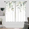 Rideau vert feuilles d'eucalyptus rideaux pour salon chambre à manger tissu américain moderne impression fleurs douces personnalisé