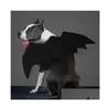 犬アパレルブラックペットカットバットゴースト子犬動物コスプレコスプレ衣服ハロウィーンコスチュームドロップデリバリーホームガーデンサプライDH2DS