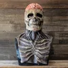Вечеринка маскирует последнюю биохимическую маску скелета для Halloween Cosplay Props Silicone Full Cover Head с шляпой PR Sale 230818