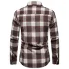 Chemises décontractées pour hommes automne hiver hommes tendance chemise épaissie revers laine flanelle à manches longues Style occidental Denim Plaid bas