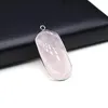 Pendant Necklaces Natural Stone Pendants Sliver Plated Lapis Lazuli Amazonite For Trendy Jewelry Making Diy Women Necklace Earrings Gifts