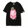 bathing ape shirt Youth cartoon camouflage short sleeved men's and women's casual loose round neck T-shirt bathing ape