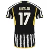 T.WEAH 23 24 Juventus camisas de futebol VLAHOVIC 2023 2024 POGBA CHIESA KAIO JORGE ILING Jr FAGIOLI camisa de futebol kit terceiro 3º jersey masculino conjunto infantil meias uniformes maglia