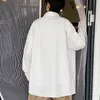 Men's Casual Shirts 50KG110KG Harajuku Plain Men Shirt Long Sleeve White Solid Korean Loose Button Down Male Blouses 230818