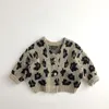 Pullover Milancel Autumn Kids Kleidung Leopard Girls Pullover Fashion Strick Cardigans Jungen Pullover 230818