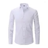 Herren lässige Hemden 2023 Frühling Freizeit Trend lang -Sleeved Cross -Getriebe -Mode -Hemd -Top Pure Color Inch