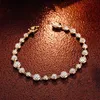3mm 4mm 5mm Tennis Bracelet Moissanite 925 Sterling Silver 18k Gold Plated avec Def Color Round Oec Cut Lab Created Diamond