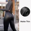 Damen -Leggings plus Größe Winter PU Leder Frauen verdickte warme Legging hohe Taille schwarze Hosen sexy