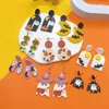 Backs Earrings Ear Hook Simple Pure Handmade Soft Ceramic Beauty And Health Halloween Series Durable Personality Funny Ghost