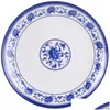 Ensembles de vaisselle Assiette à dîner en plastique de qualité Style chinois Haute qualité ronde Restaurant Cuisine Vaisselle Drop Delivery Home Garden Din Dhefi