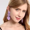 Dangle Earrings Trendy Cute Acrylic Heart Earring For Women Multi-color Enamel Shaped Drop Set Girls Jewelry Gifts