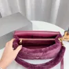 Tz 6 kleuren klassiek ontwerp vrouwen schoudertas herfst en winter wollen tas tas ontwerper kleine echte lederen mode messenger tas