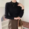 Swetery kobiet Alien Kitty Office Lady Woman Kobiet Kolejna szyja Solidne 2023 Chic pullovers Modna moda Slim-Fit All Match