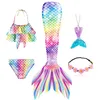 Cosplay Girls Mermaid Tails Swimming Swimment Swimmable Beach Ctoxe Childrensuit Swimsuit Kids Halloween Costumi 230818