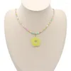 Chaînes bohème collier de perles fleur couleur perle de rocaille court été riz bijoux livraison directe