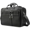 BRECHUCASS SBIRDS äkta läderhandväskor Business Laptop Bag Travel Men Cowhide Computer Portcase Luxury Men's Messenger